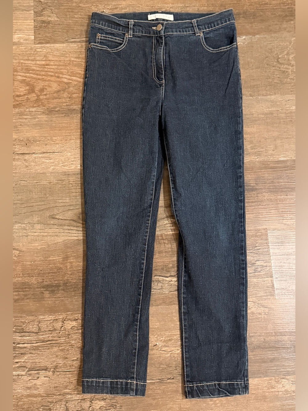 Beach Club Australia Women's Straight Jeans in Dark Blue - Picture 3 of 6
